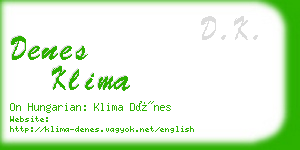 denes klima business card